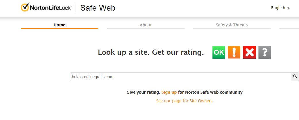 aplikasi pemeriksa link spam dari safeweb norton