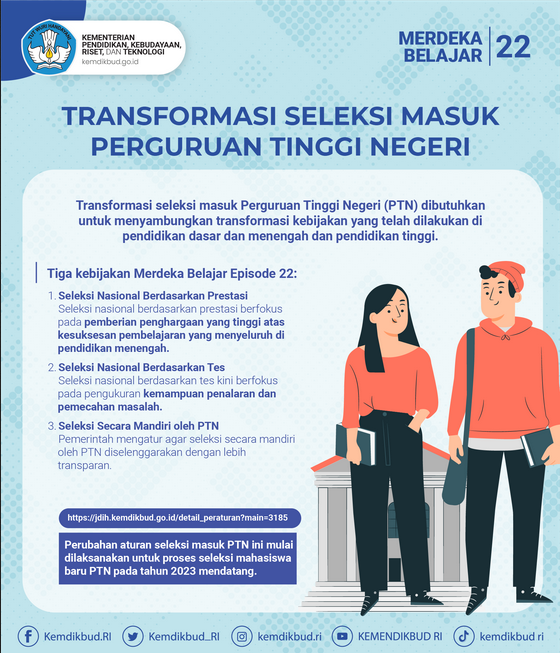 apa itu transformasi seleksi masuk perguruan tinggi negeri